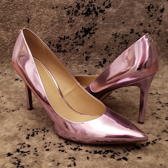 Sam Edelman Hazel Lilac Metallic Patent Pumps 13 - Picture 1 of 8